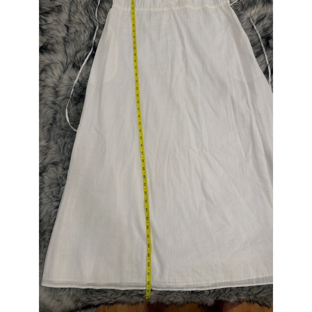 Gap White V-Neck Grecian Sleeveless Maxi Dress with Pockets Size 10 - Picture 6 of 9